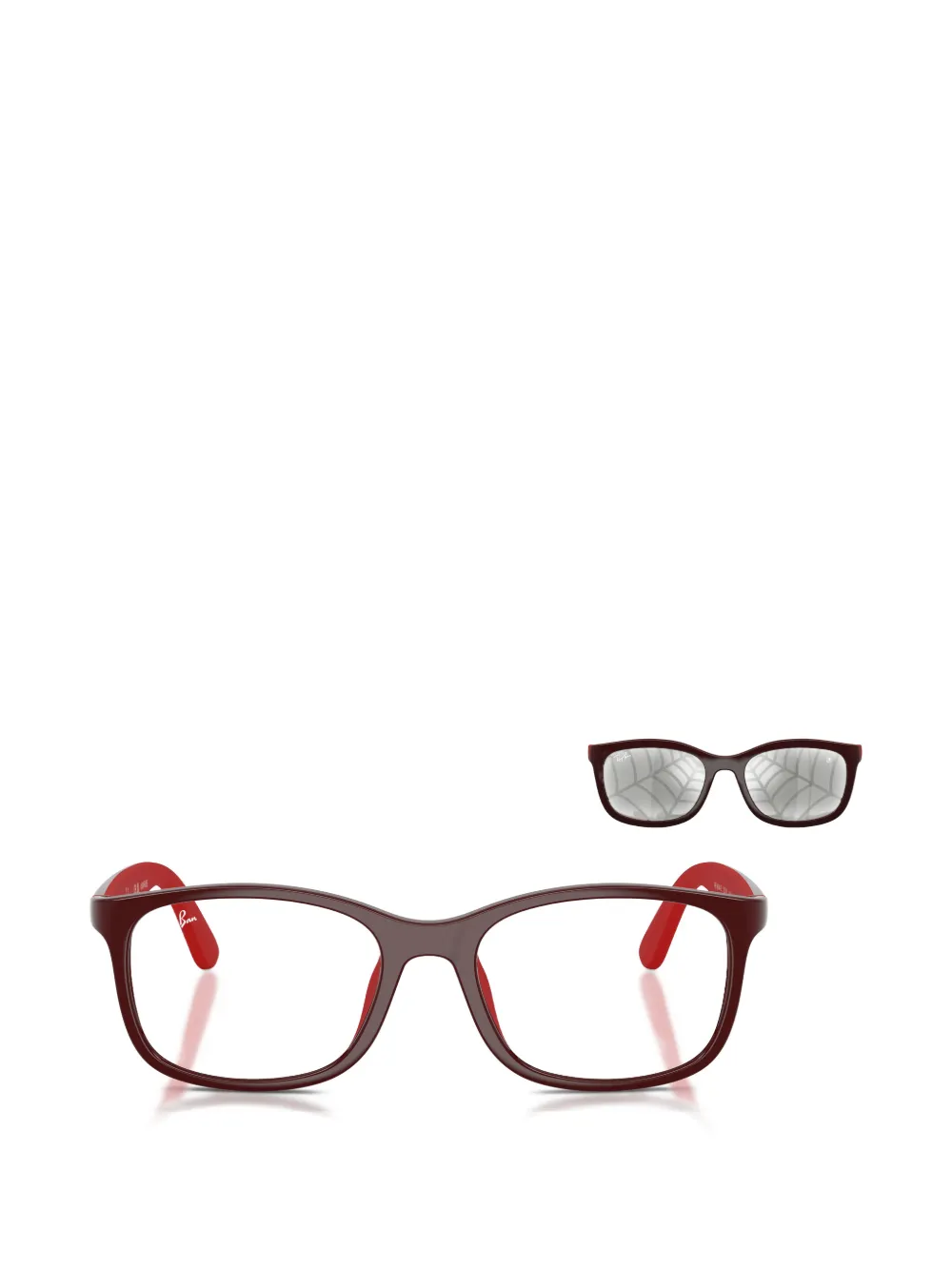 RAY-BAN JUNIOR x MARVEL© Spider rectangle-frame sunglasses Rood