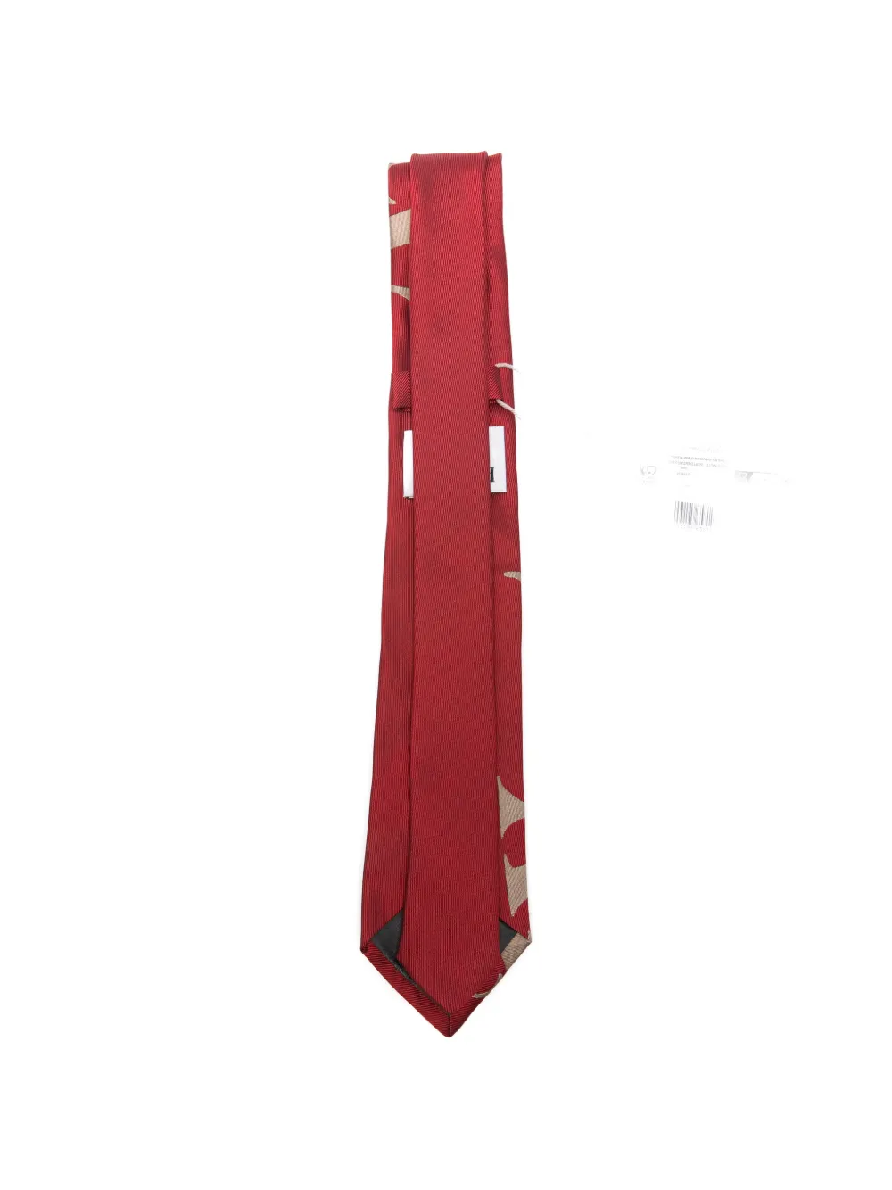 Vivienne Westwood logo-print silk tie Rood