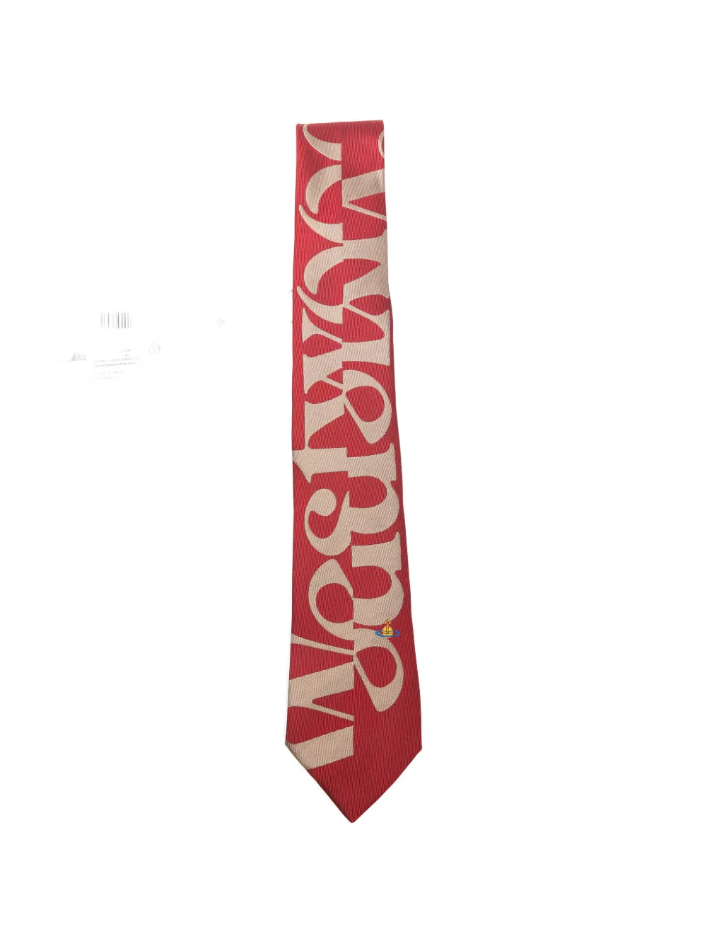 Vivienne Westwood Logo-print Silk Tie In Red