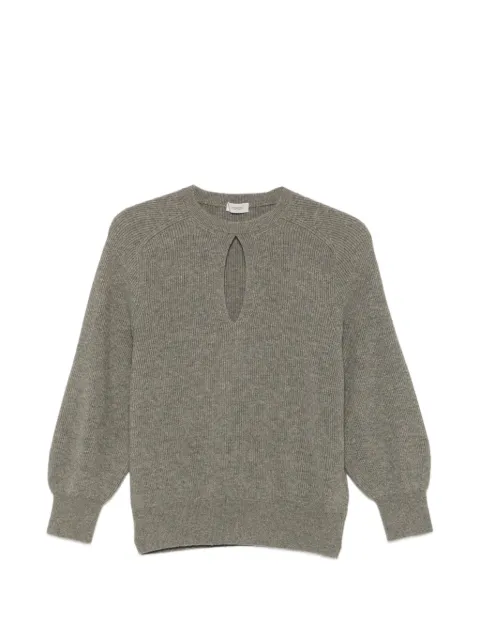 Agnona cut-out ribbed-knit sweater