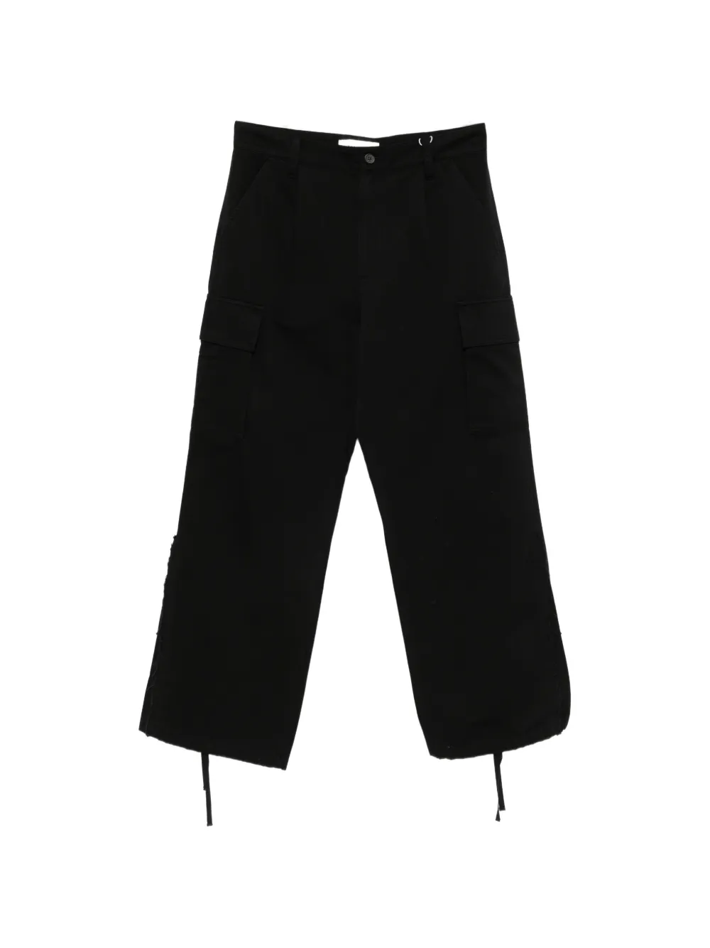 TONYWACK pleated wide-leg cargo pants - Nero