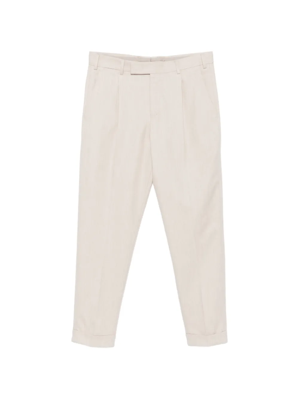 PT Torino pleated turn-up trousers Beige