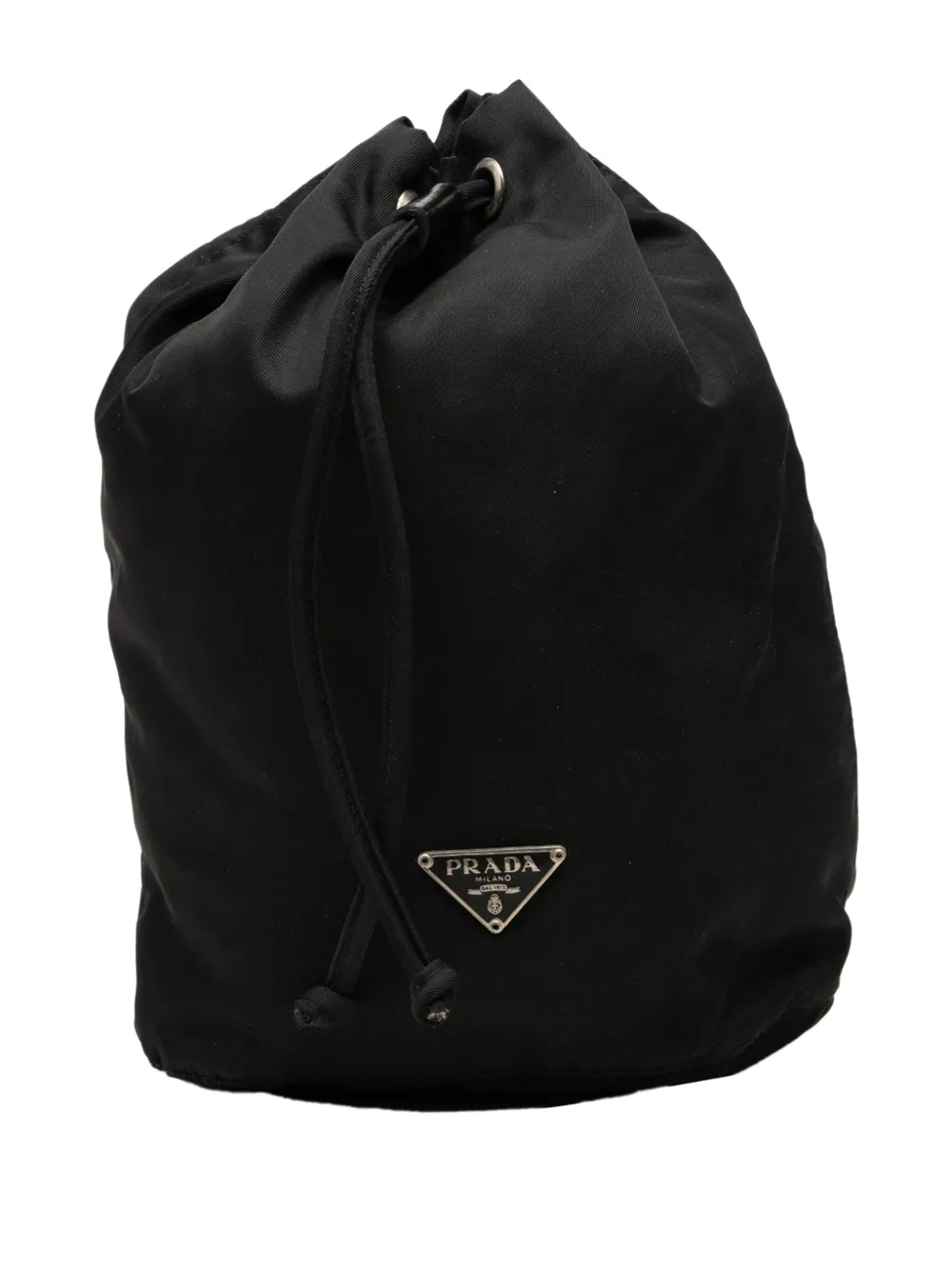 Prada Pre-Owned 2000-2013 Tessuto Drawstring Pouch bucket bag - Nero