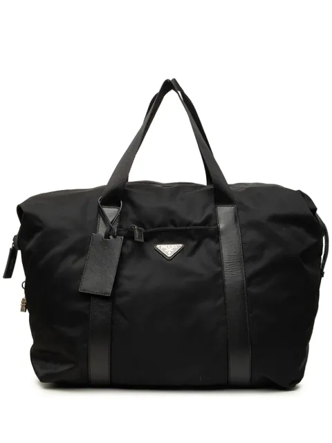Prada Pre-Owned 2013-2026 Saffiano Trimmed Tessuto travel bag