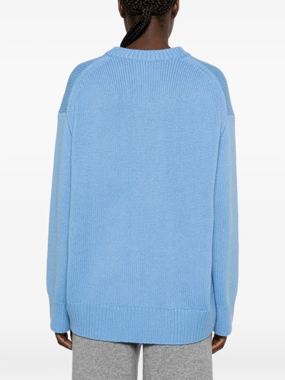Lisa Yang ribbed-knit crew-neck sweater Blauw