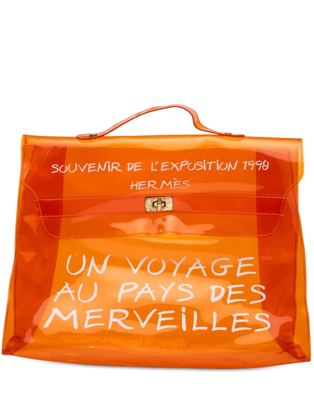 Hermès Pre-Owned 1998 Vinyl Souvenir De L Exposition Kelly handbag - Orange
