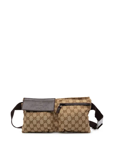 Gucci Pre-Owned 2000-2015 GG Canvas Double Pocket belt bag