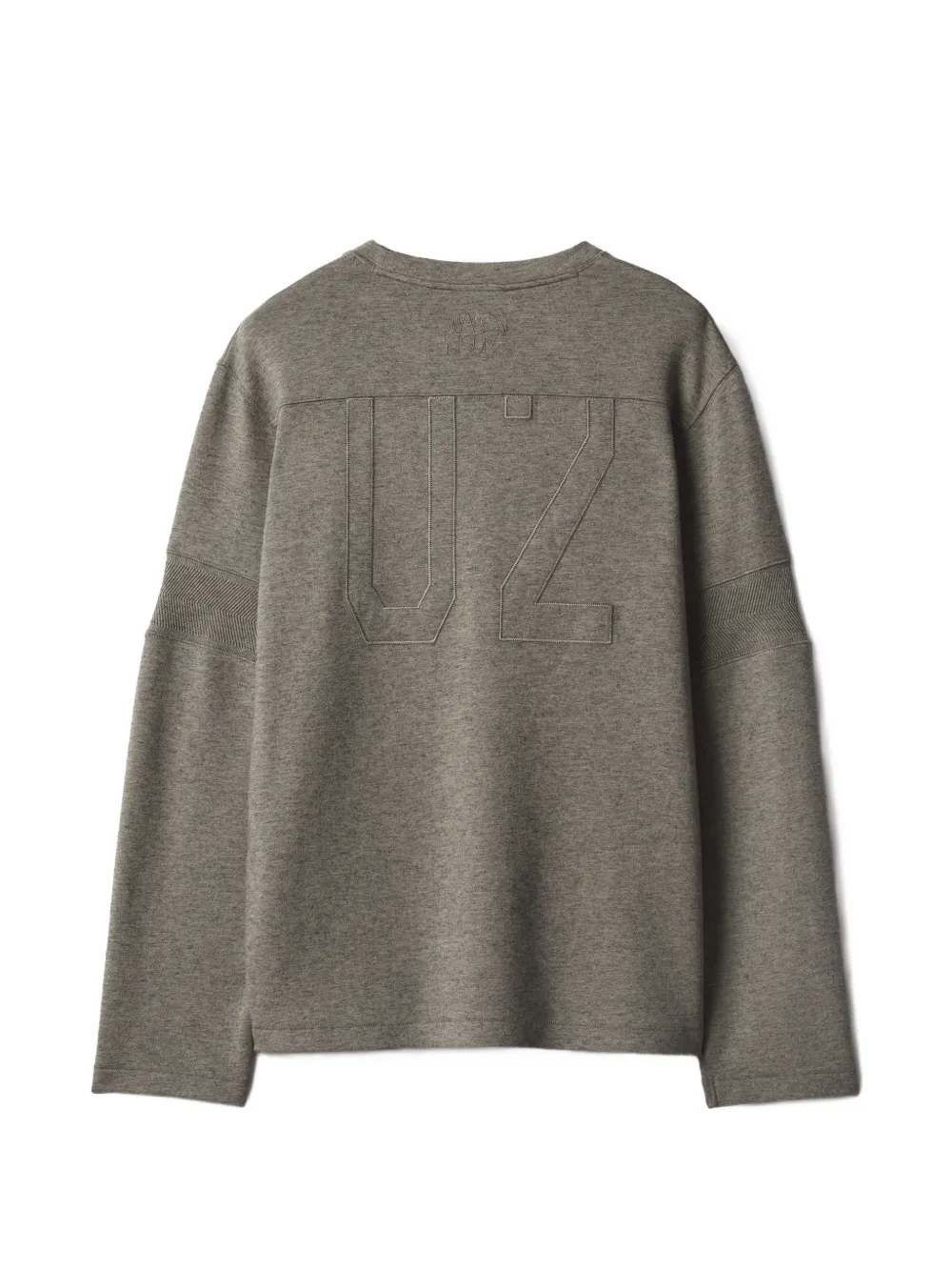 Maison Kitsuné 2002 College appliqué-patch long-sleeve t-shirt Grijs