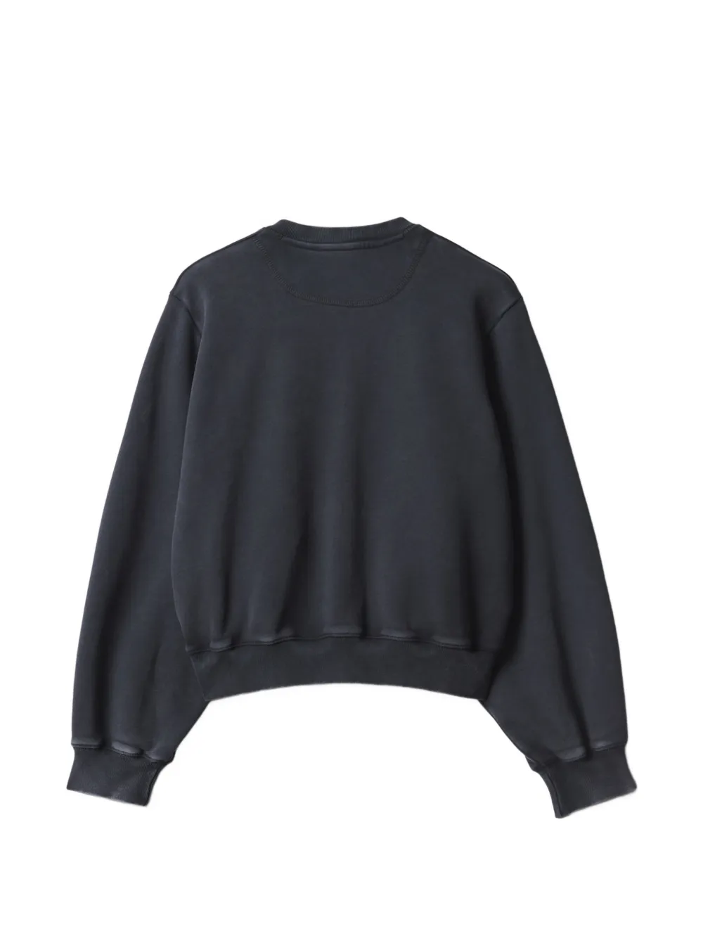 Maison Kitsuné Circle Stamp logo-print press-stud sweatshirt Zwart
