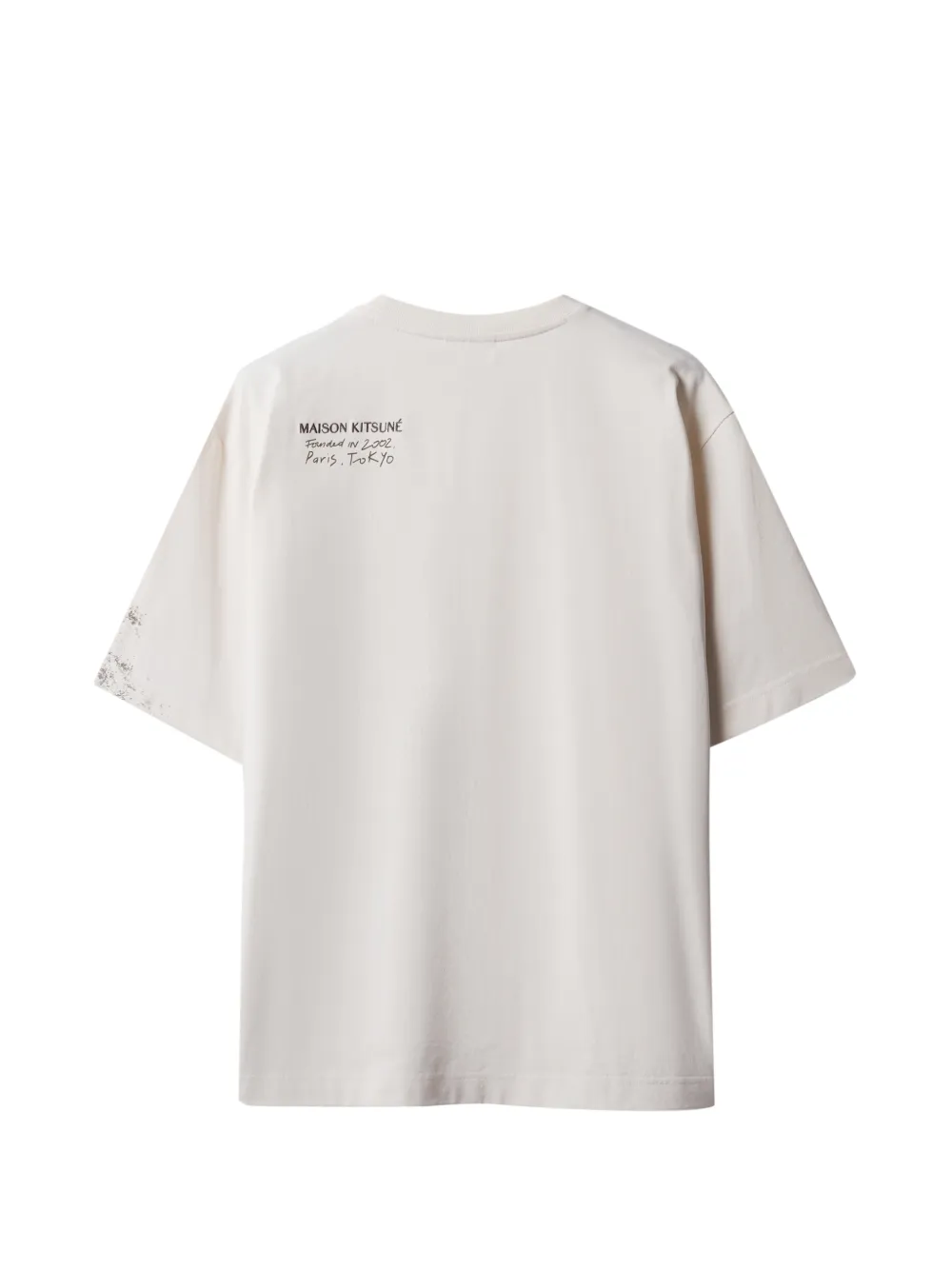 Maison Kitsuné Parc Monceau graphic-print t-shirt Beige
