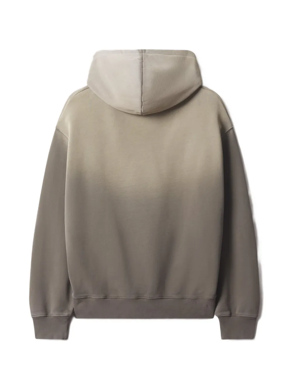 Maison Kitsuné Circle Stamp faded logo-embroidered hoodie Groen