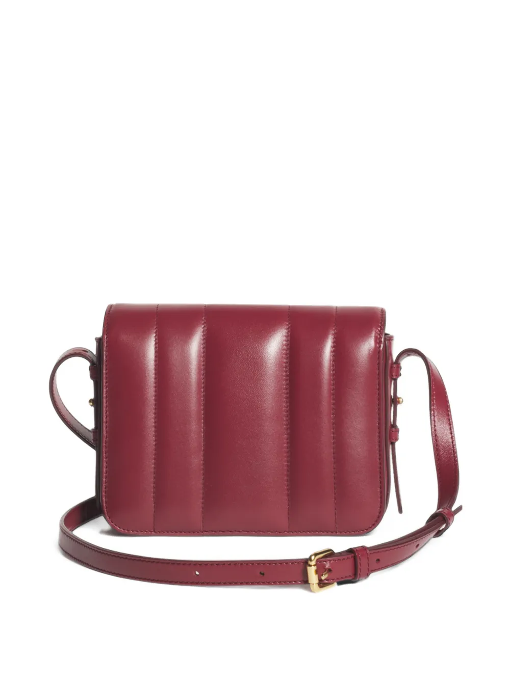 Maison Kitsuné Edie quilted leather mini bag Rood