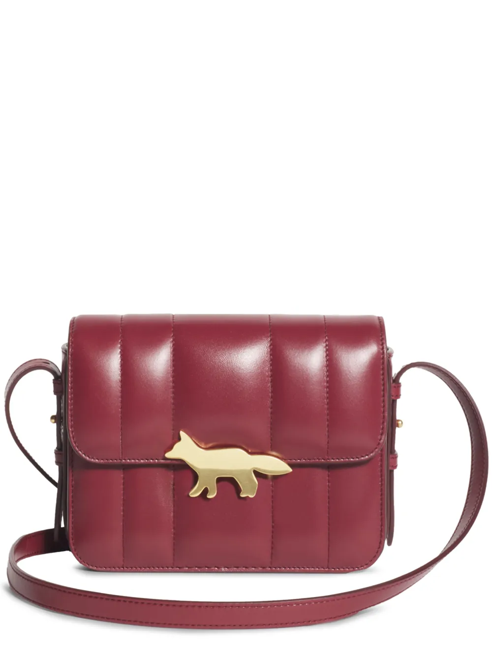 Maison Kitsuné Edie quilted leather mini bag - Rosso