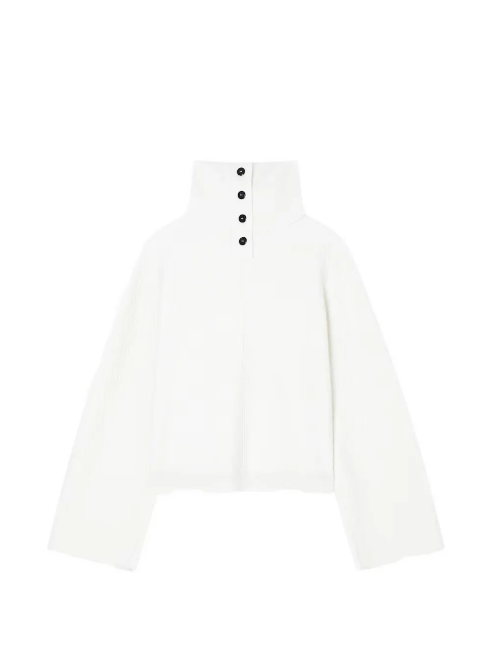 Giorgio Armani button-detail high-neck sweater Wit