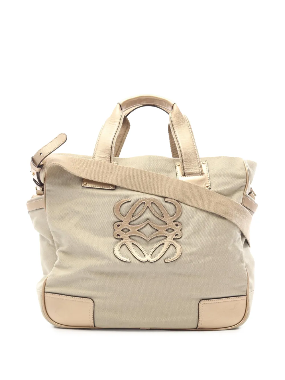 Loewe Pre-Owned 2000-2026 Anagram Canvas satchel - Nude