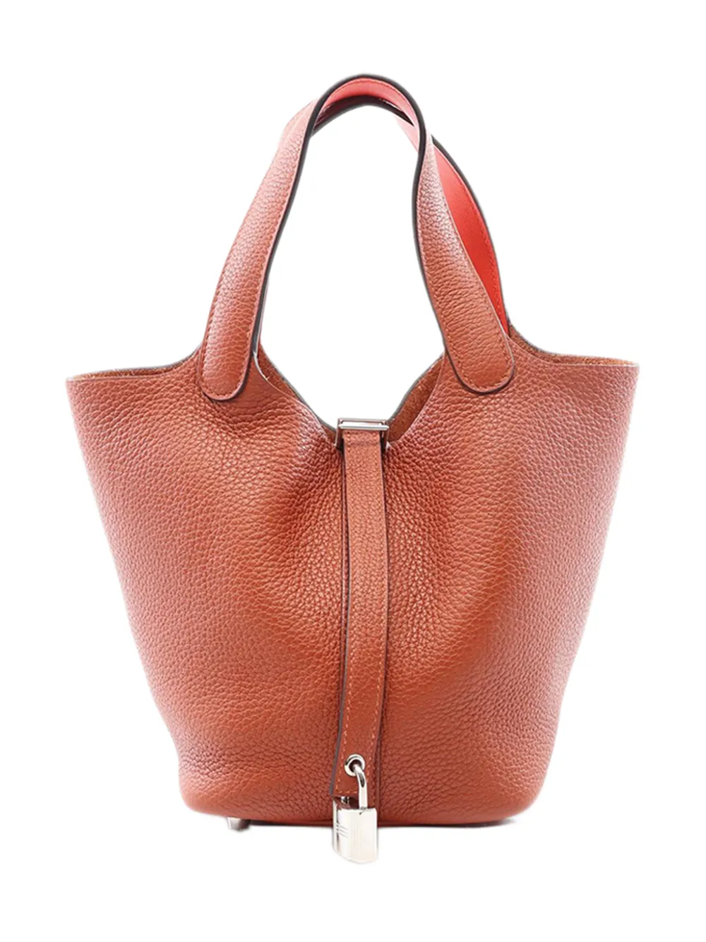 Hermès Pre-Owned 2022 Clemence and Swift Picotin Lock 18 Eclat handbag - Braun