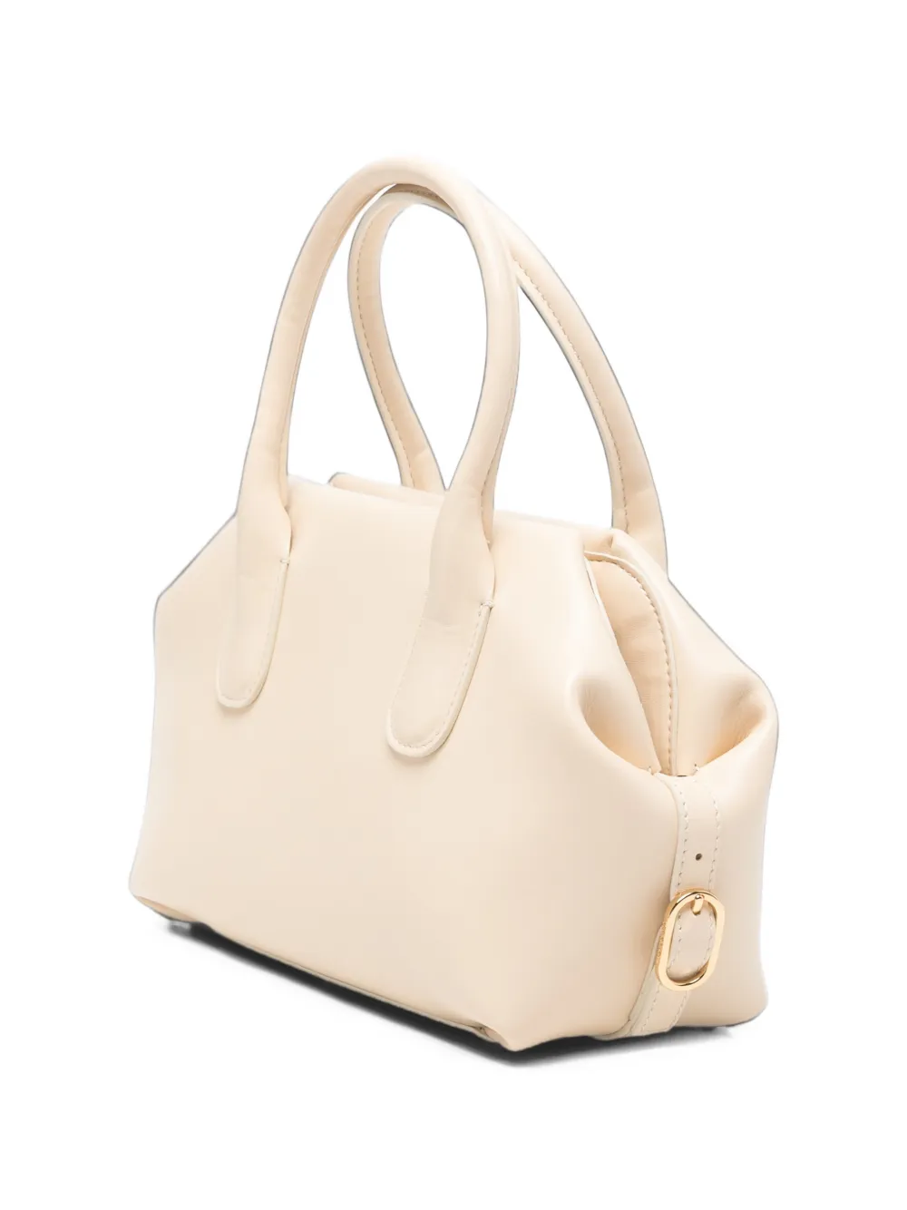 Themoirè double-handle tote bag Beige