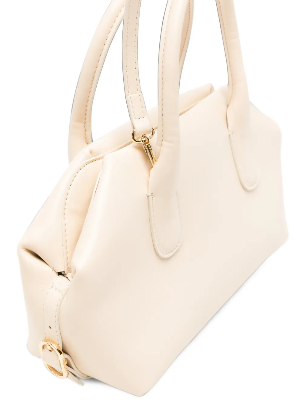 Themoirè double-handle tote bag Beige