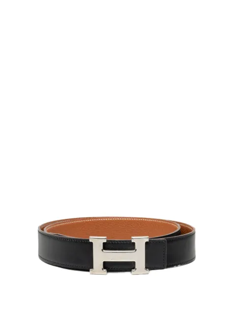Hermès Pre-Owned 2004 Box Calf and Togo Constance H Reversible belt