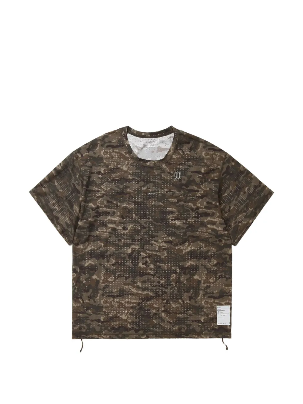 Satisfy T-shirt met camouflageprint en geperforeerde details Bruin