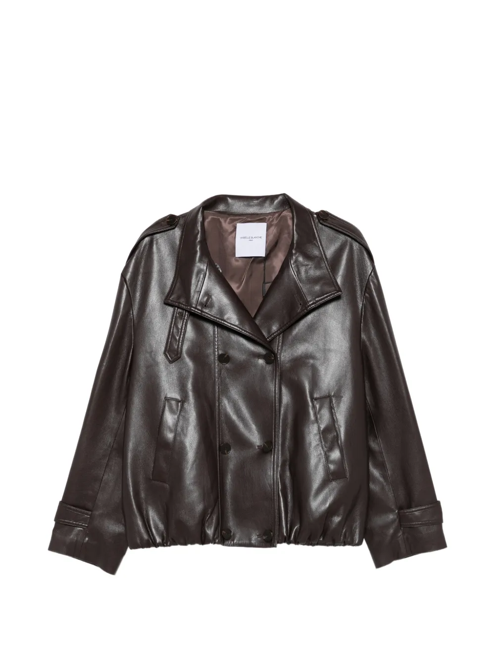 Isabelle Blanche double-breasted buckle-collar jacket - Braun
