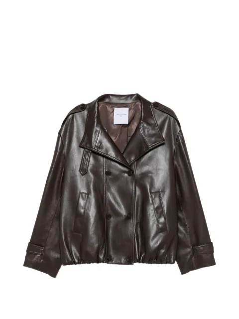 Isabelle Blanche double-breasted buckle-collar jacket