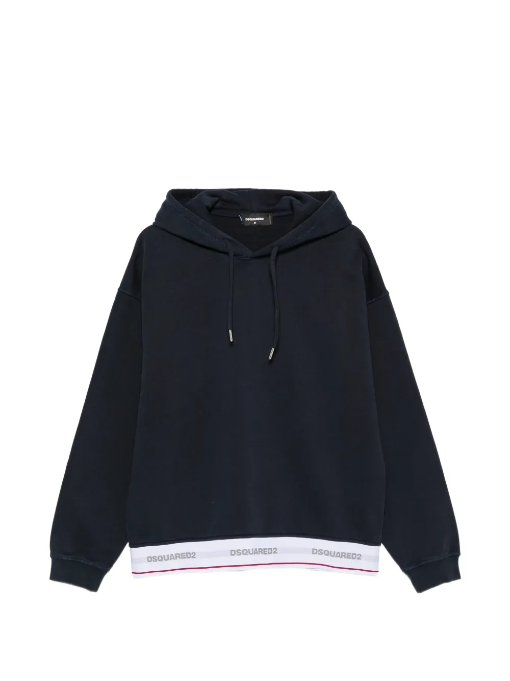 DSQUARED2 logo-trim drawstring hoodie - Blue
