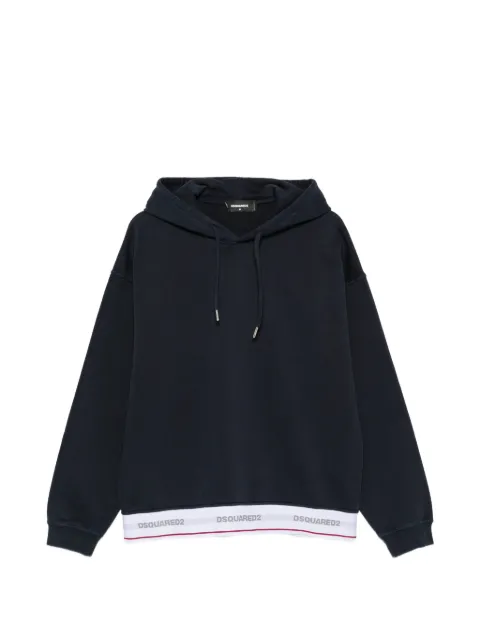 DSQUARED2 logo-trim drawstring hoodie