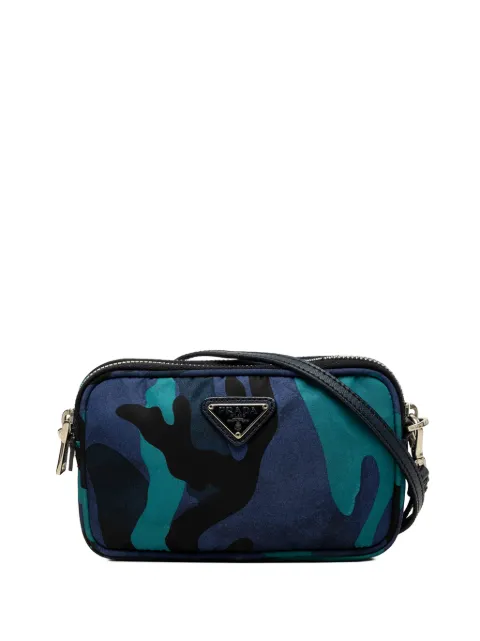 Prada Pre-Owned 2000-2013 Mini Tessuto Camouflage Double Zip Camera Bag crossbody bag