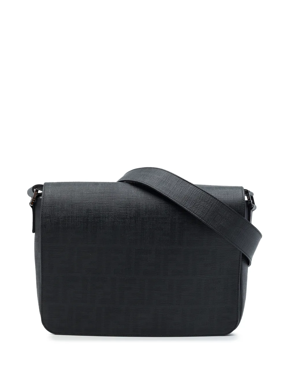 Fendi Pre-Owned 2010-2026 Zucca Spalmati Flap crossbody bag - Schwarz
