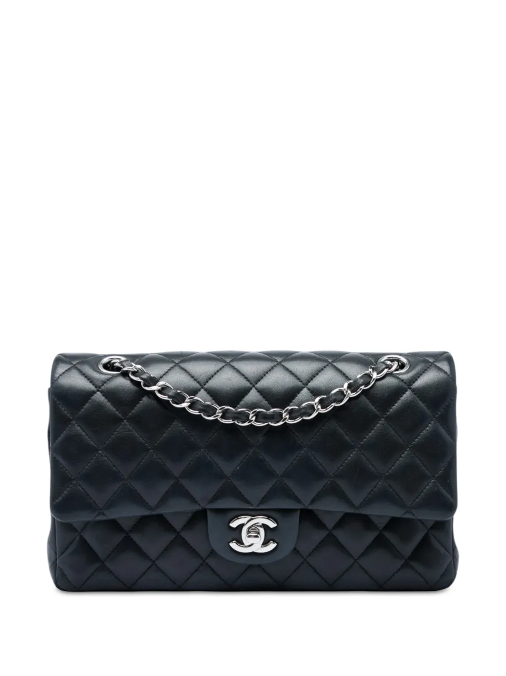 CHANEL Pre-Owned 2014 Medium Classic Lambskin Double Flap shoulder bag - Black