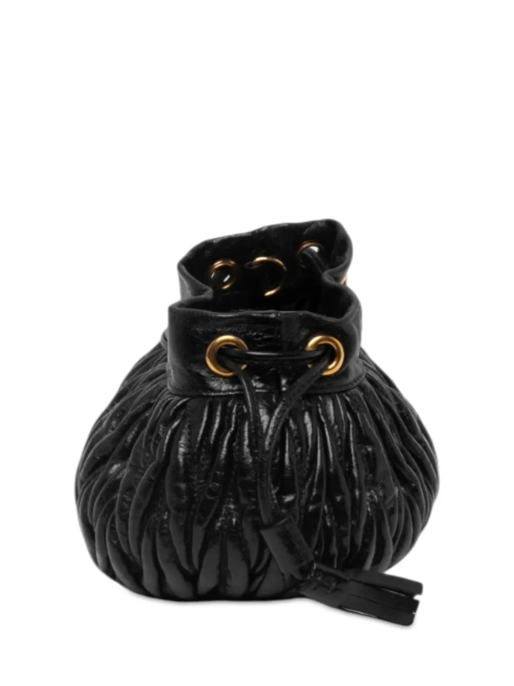 Miu Miu Pre-Owned 2010-2026 Mini Matelasse Nappa bucket bag - Nero