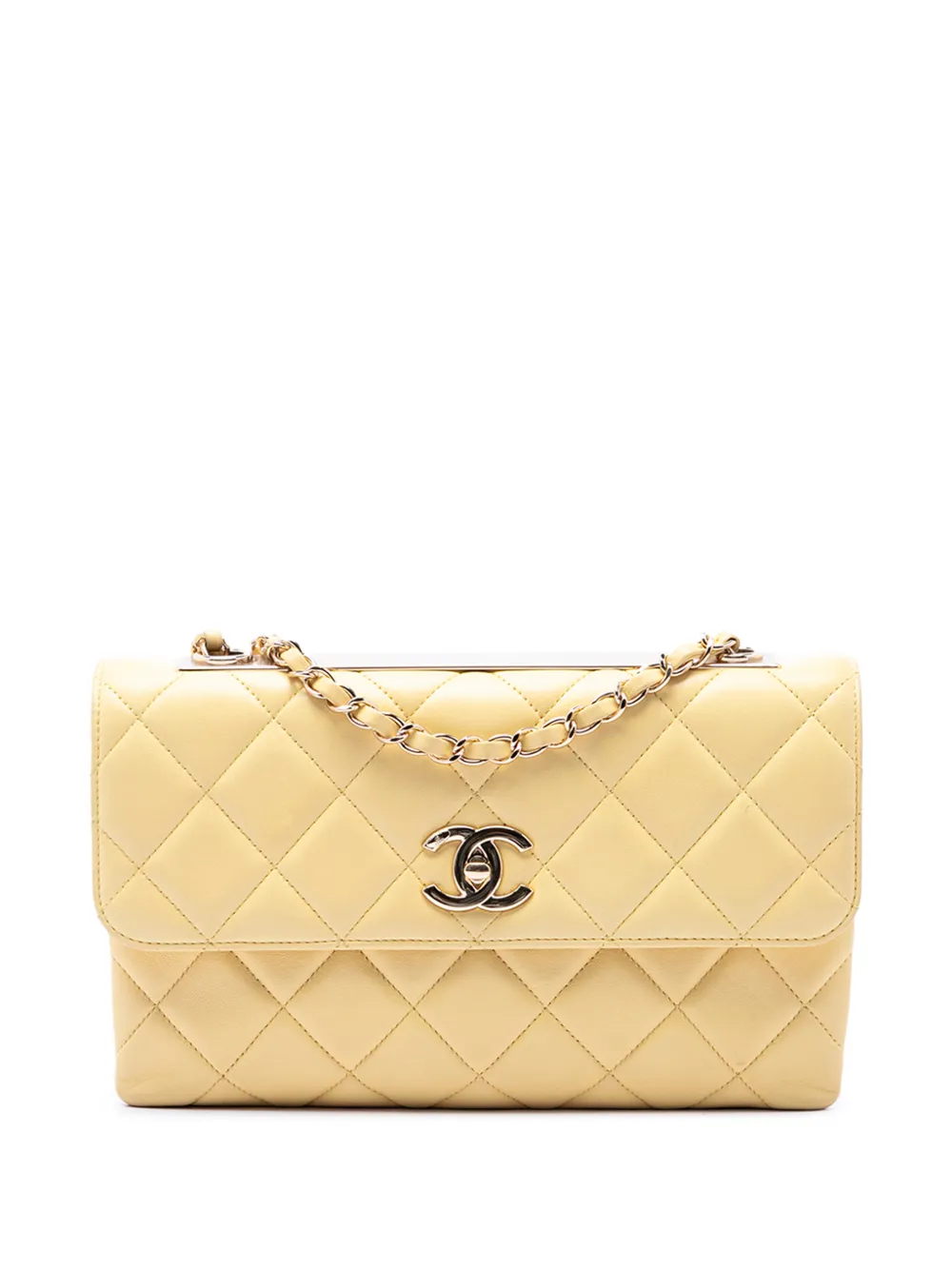 CHANEL Pre-Owned 2019 Quilted Lambskin Trendy CC Flap shoulder bag - Gelb