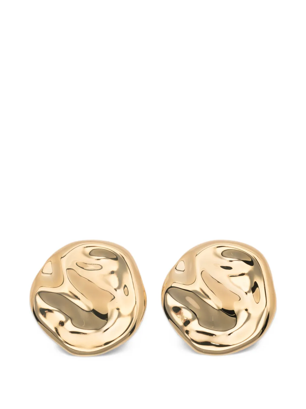 Federica Tosi hammered-effect clip-on earrings - Or