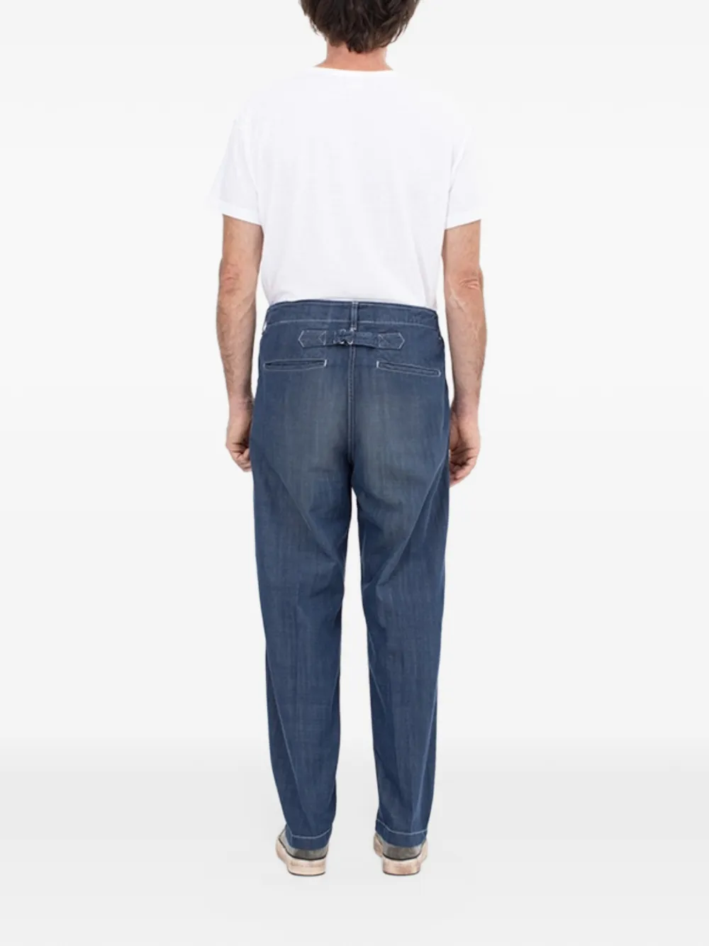 visvim Walker buckle-strap chino trousers Blauw