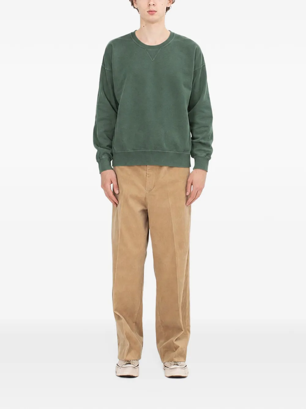 visvim crew-neck long-sleeve sweater Groen