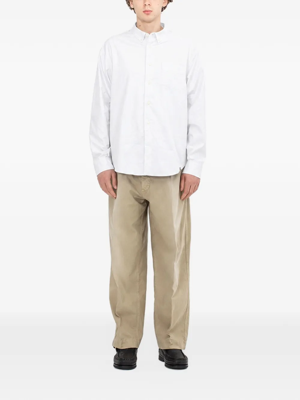 visvim button-down chest-pocket shirt - White