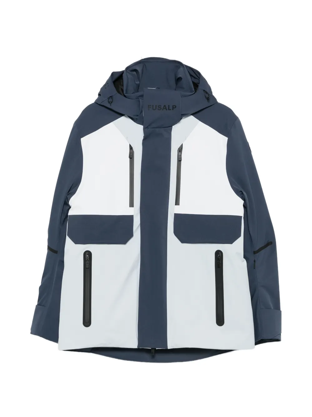 Fusalp John colour-block hooded ski jacket Blauw