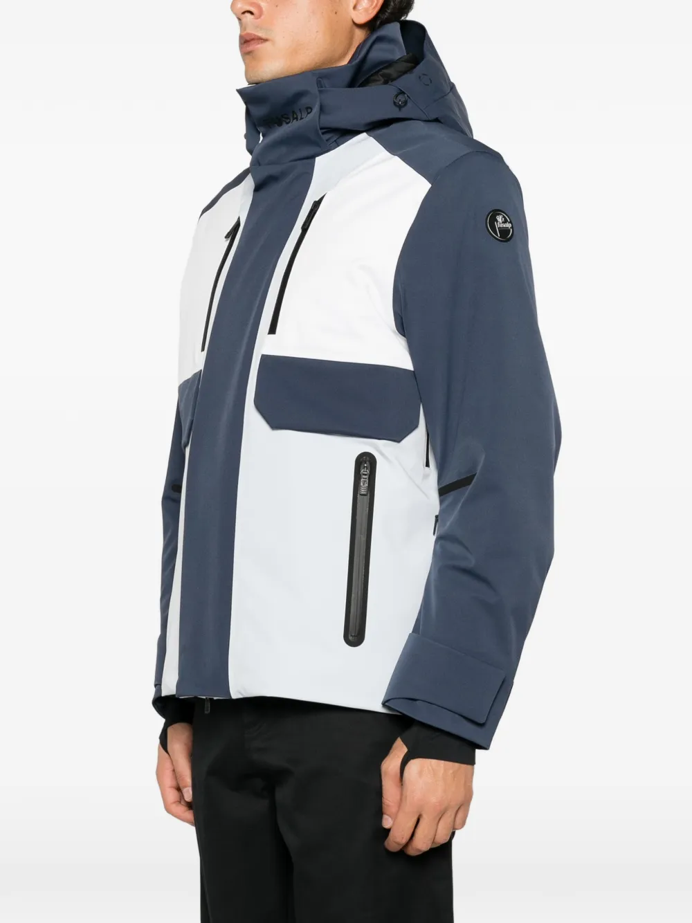 Fusalp John colour-block hooded ski jacket Blauw