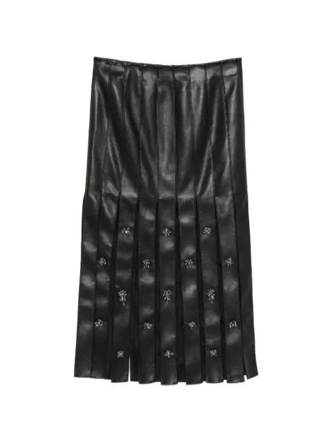 Isabelle Blanche crystal-embellished slitted skirt