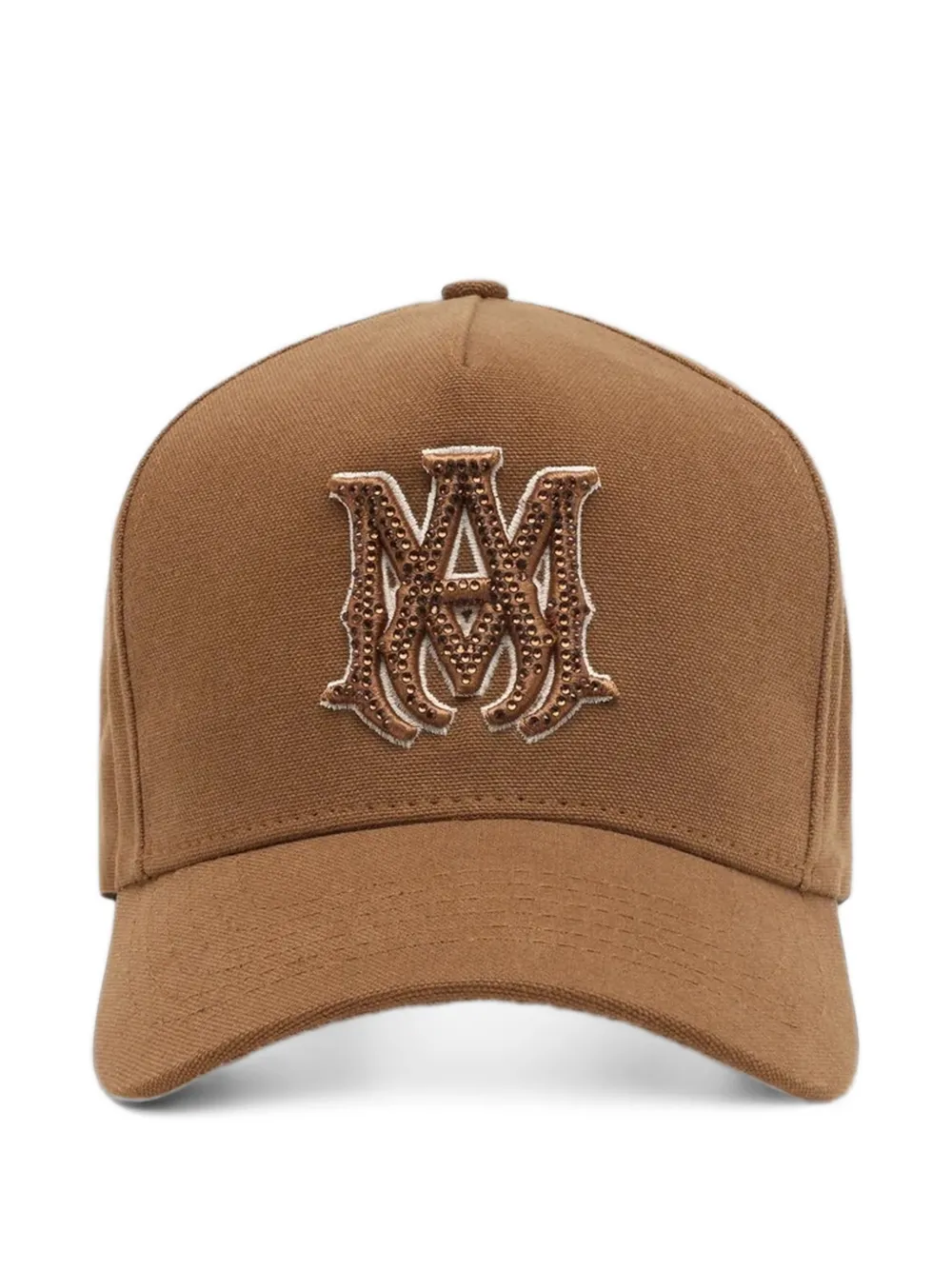 Amiri crystal MA outline canvas hat in Brown
