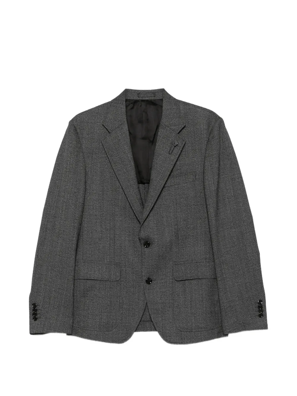 Lardini Wollen blazer met enkele rij knopen Grijs