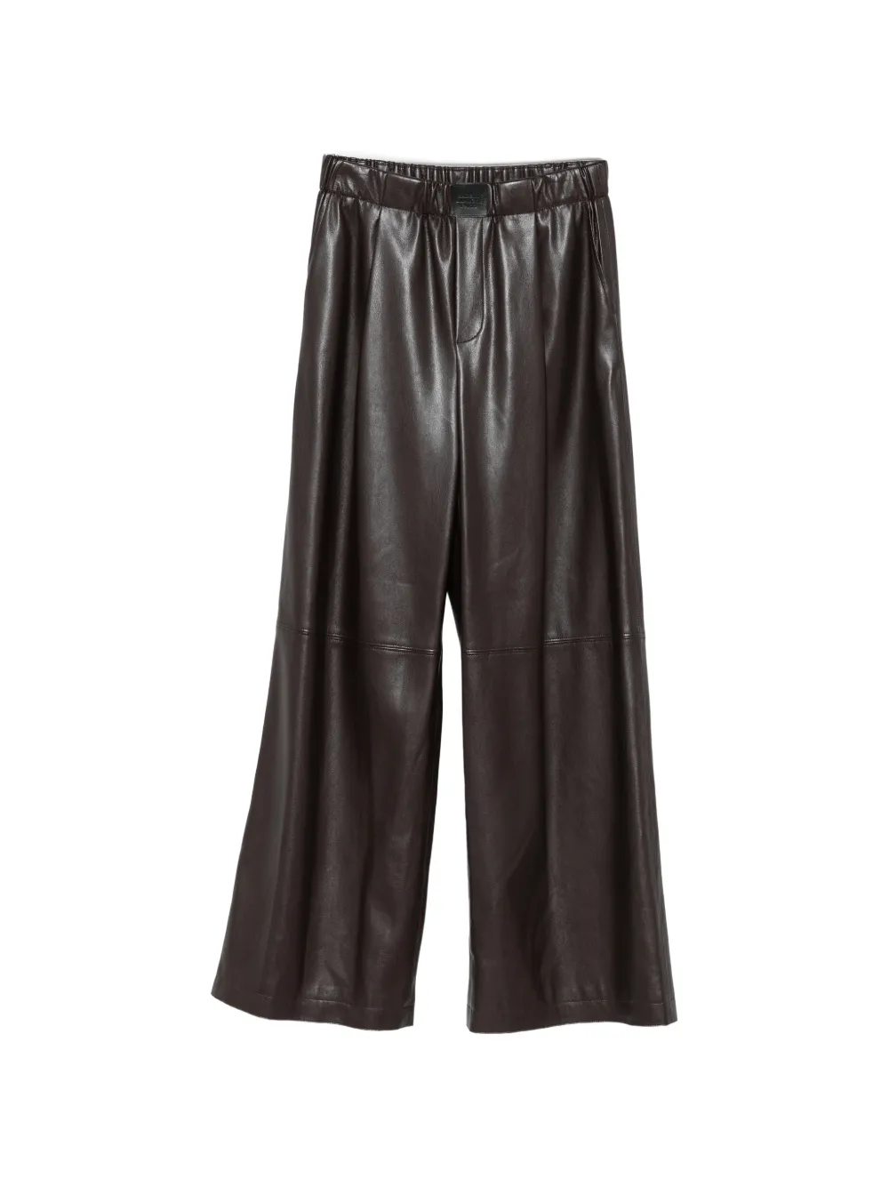Isabelle Blanche logo-patch wide-leg trousers - Braun