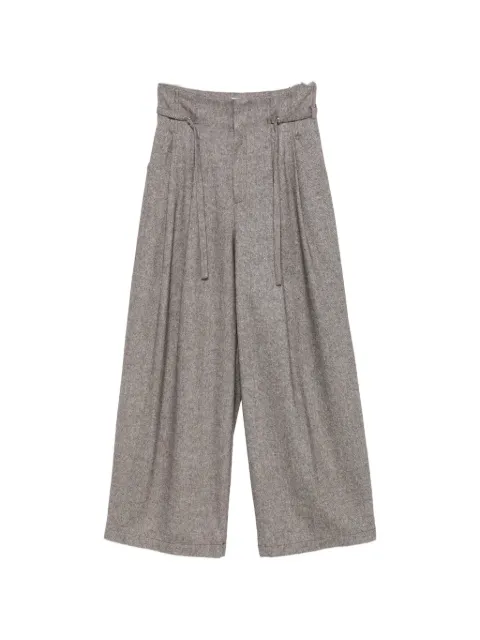 Isabelle Blanche herringbone paperbag trousers