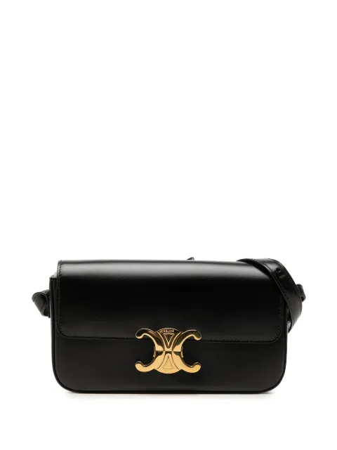 Celine Pre-Owned bolsa de hombro Triomphe Claude de piel de becerro brillante 2022