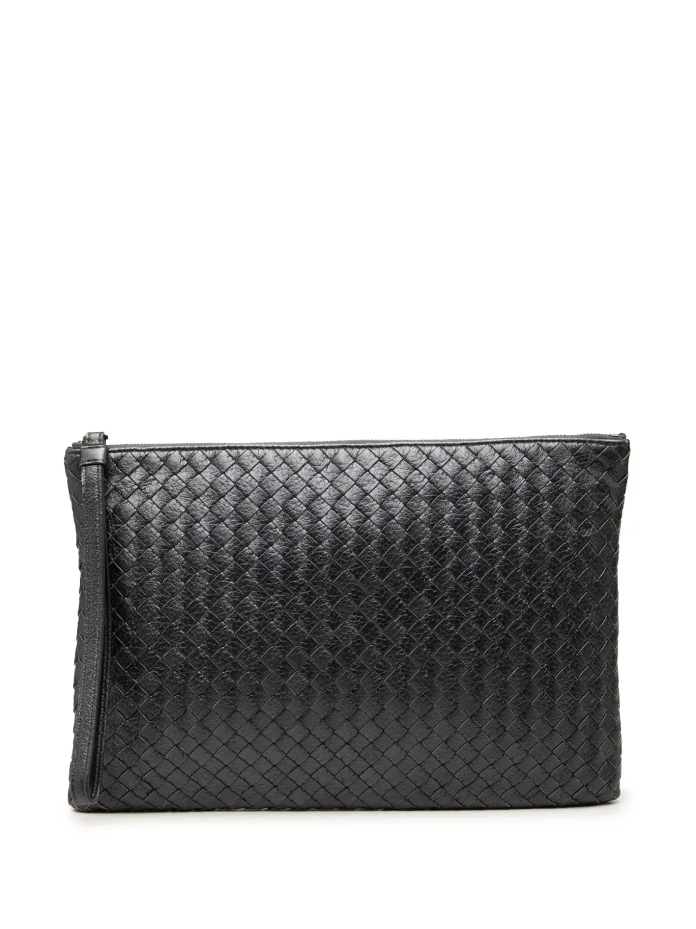 Bottega Veneta Pre-Owned 2012-2026 Metallic Leather Intrecciato clutch bag - Schwarz