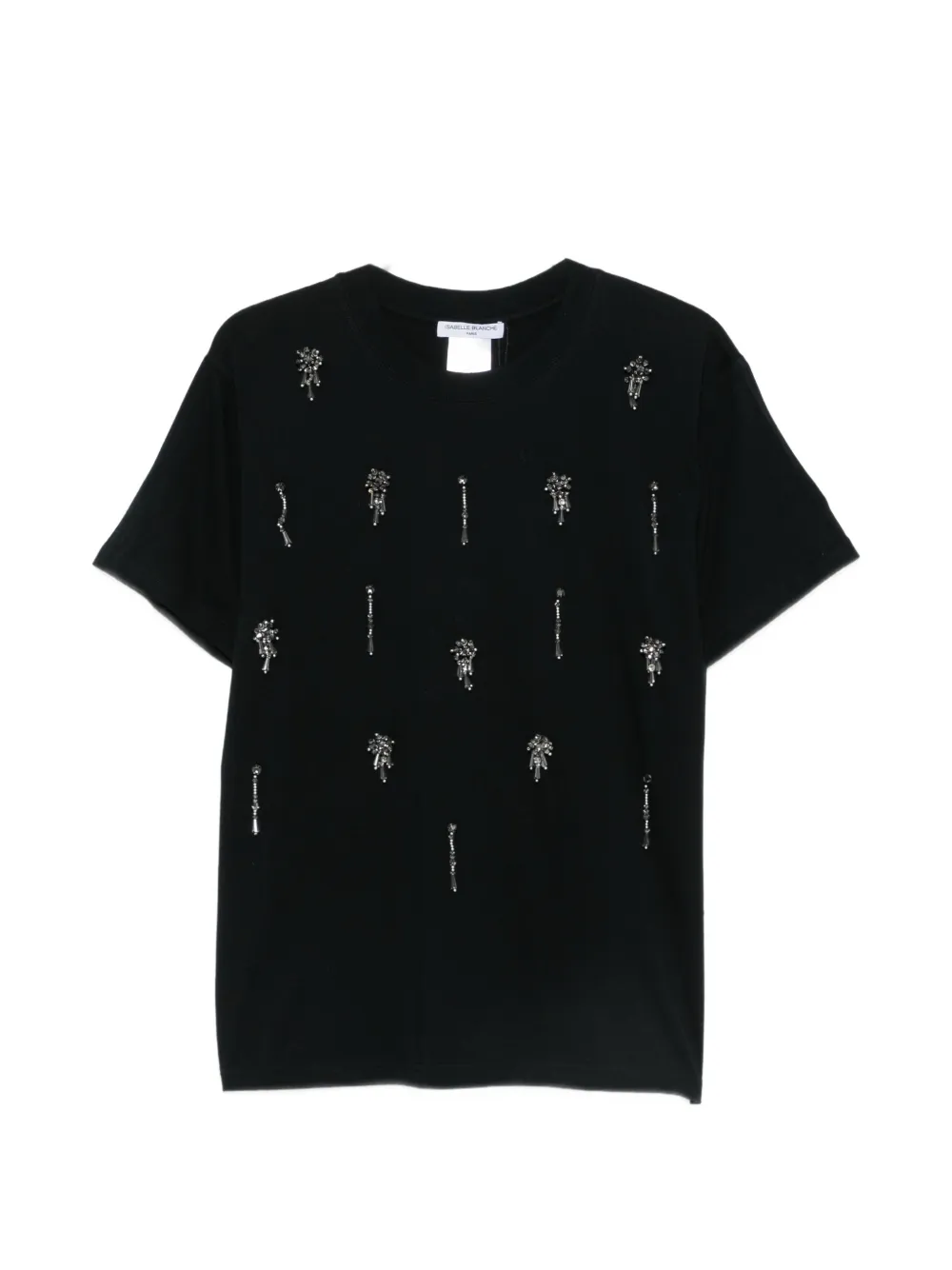 Isabelle Blanche crystal-embellished T-shirt - Schwarz