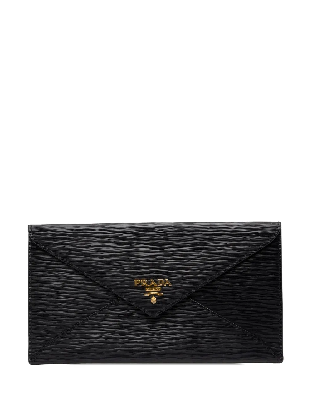 Prada Pre-Owned 2010-2026 Vitello Move Envelope clutch bag - Nero