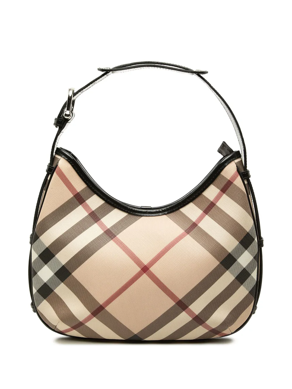 Burberry Pre-Owned 2000-2017 Small Supernova Check Coated Canvas Barton hobo bag - Neutrals
