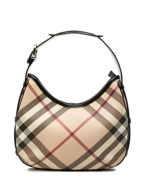 Burberry Pre-Owned bolsa hobo de lona revestida con cuadros Supernova 2000-2017